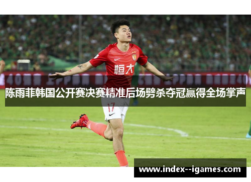 陈雨菲韩国公开赛决赛精准后场劈杀夺冠赢得全场掌声