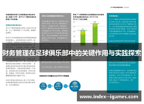财务管理在足球俱乐部中的关键作用与实践探索 财务管理在足球俱乐部中的关键作用与实践探索